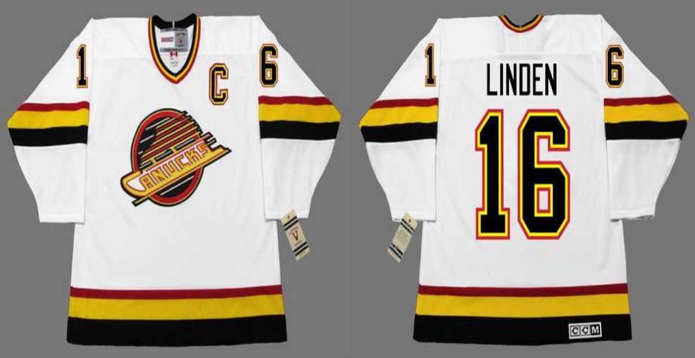 2019 Men Vancouver Canucks #16 Linden White CCM NHL jerseys1